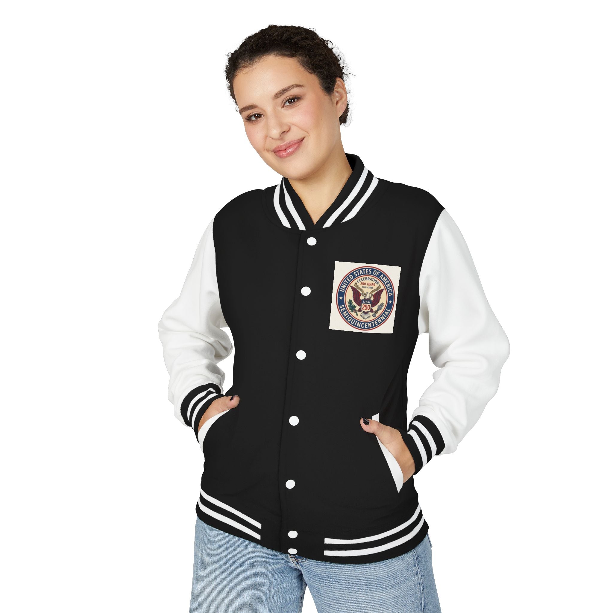 USA 250th Celebration Unisex Heavyweight Letterman Jacket