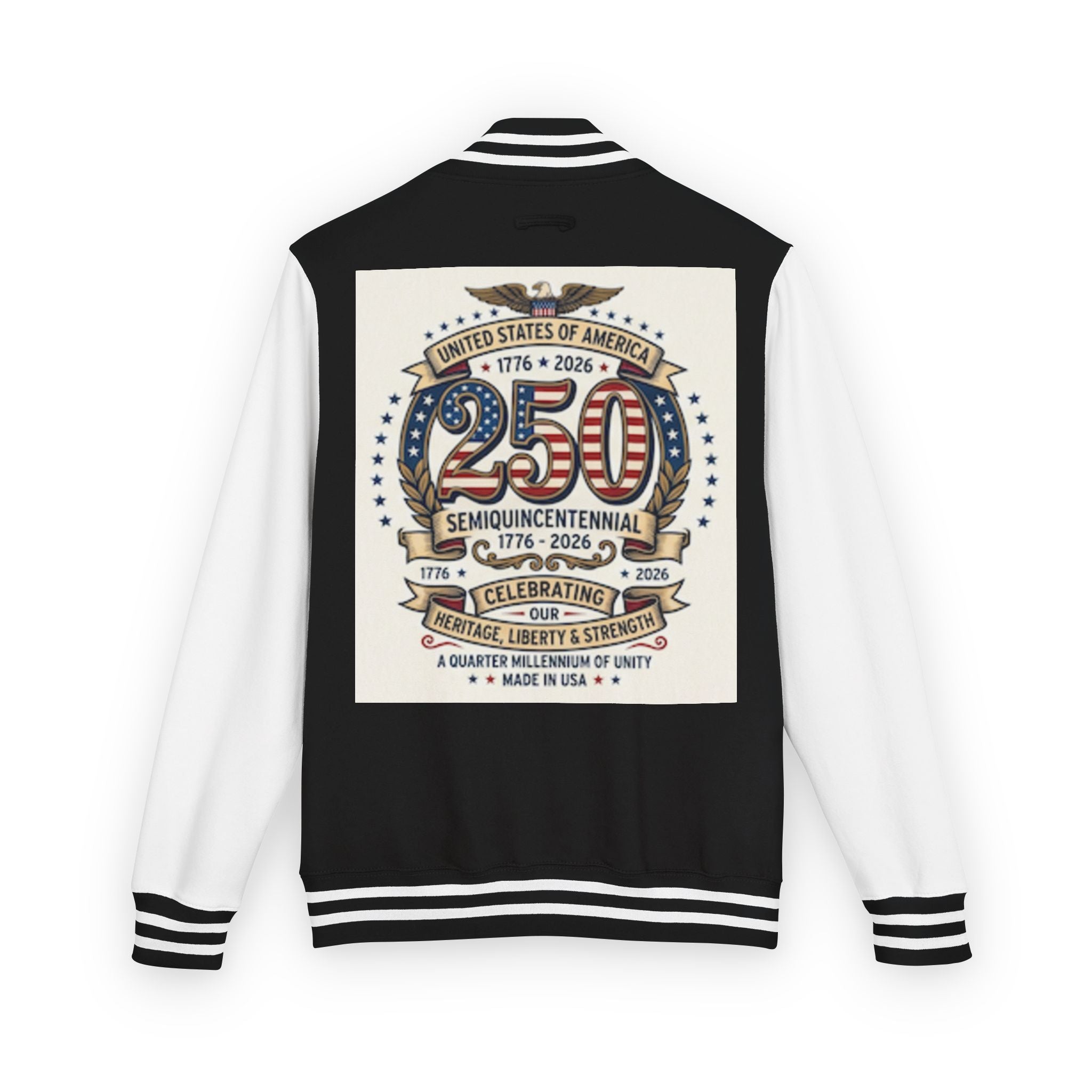 USA 250th Celebration Unisex Heavyweight Letterman Jacket